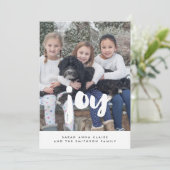 Joy Inspirerend kerstfoto Feestdagenkaart (Staand voorkant)