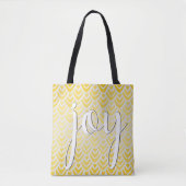Joy Inspirerend Quote Cheerful Yellow Canvas tas (Voorkant)