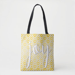 Joy Inspirerend Quote Cheerful Yellow Canvas tas