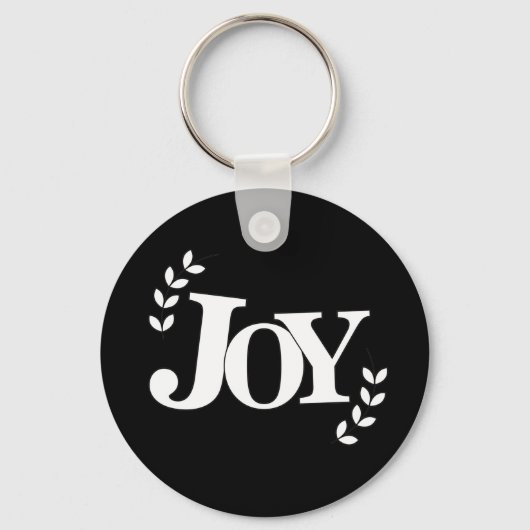 Joy Inspirerend Quote Typografie Sleutelhanger (Voorkant)
