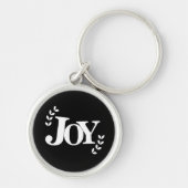 Joy Inspirerend Quote Typografie Sleutelhanger (Voorkant)