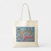 Joy Inspirerend Woord Kunst Canvas tas (Achterkant)