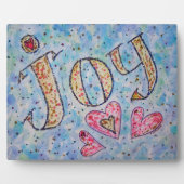 Joy Inspirerend Word Painting Poem Plaque Fotoplaat (Voorkant)