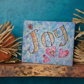Joy Inspirerend Word Painting Poem Plaque Fotoplaat (Zijkant)
