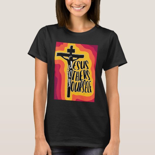 JOY Jesus anderen Je bent zelf Christelijk T-shirt (Voorkant)