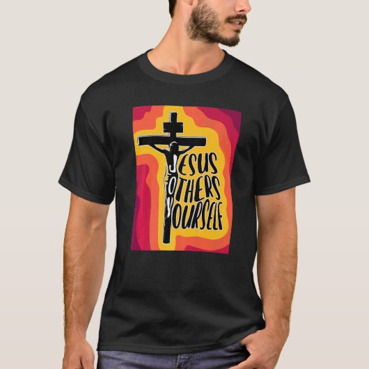 JOY Jesus anderen Je bent zelf Christelijk T-shirt (Voorkant)