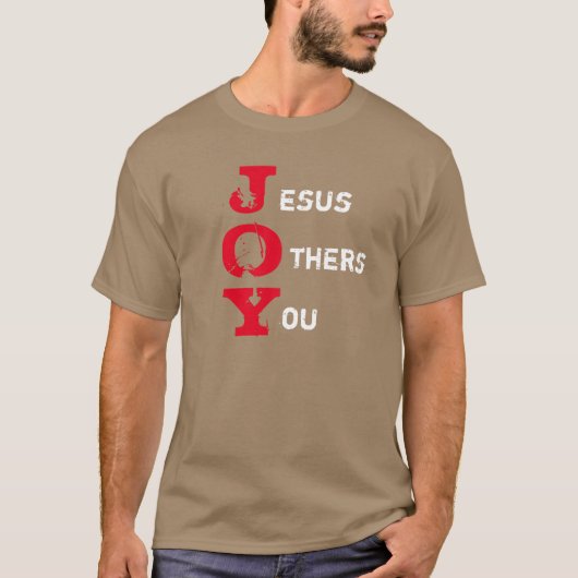 JOY Jesus anderen, je past het aan T-shirt (Voorkant)