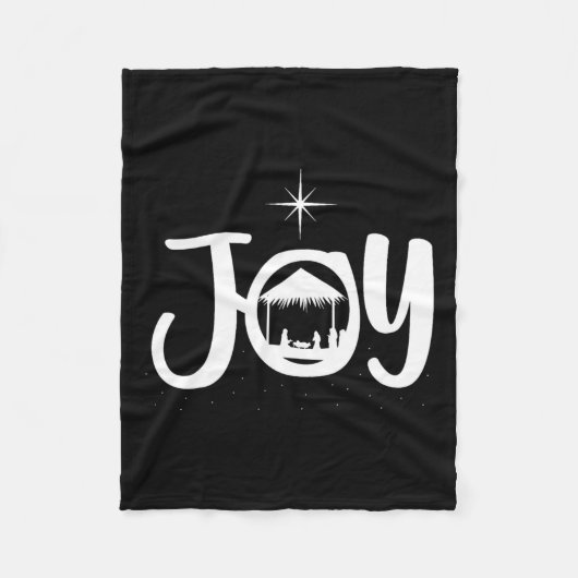 Joy Jesus Geboorteplaats Cool Kerstmis Kerstmis Fleece Deken (Voorkant)