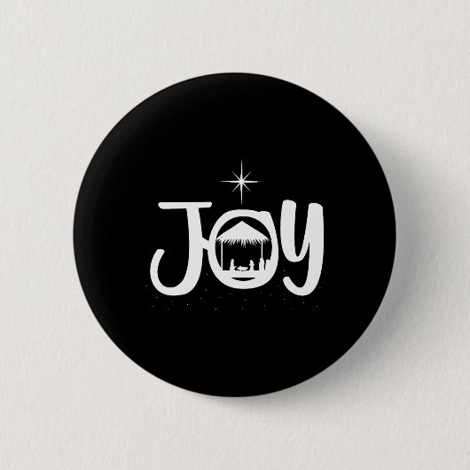 Joy Jesus Geboorteplaats Cool Kerstmis Kerstmis Ronde Button 5,7 Cm (Voorkant)