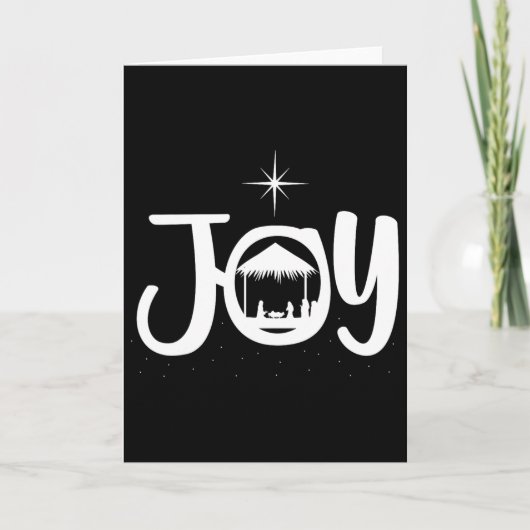 Joy Jesus Nativity Scene Cool Christmas Apparel  Kaart (Voorkant)