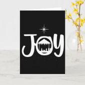 Joy Jesus Nativity Scene Cool Christmas Apparel  Kaart (Gele Bloem)