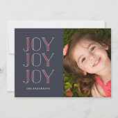 JOY JOY JOY Kerstvakantie Kaart (Voorkant)