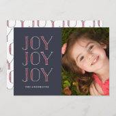 JOY JOY JOY Kerstvakantie Kaart (Voorkant / Achterkant)