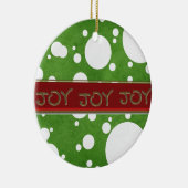 JOY-JOY-JOY Sjabloon voor kerstversiering met foto Keramisch Ornament (Rechts)