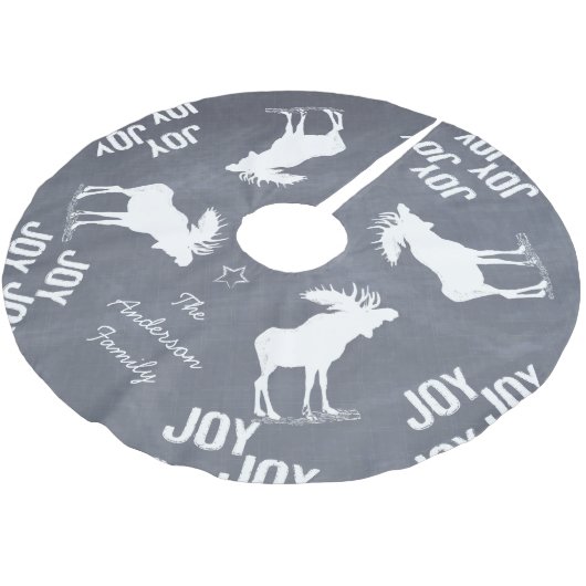 Joy Joy Moose Kerstmis Kerstboom Rok (Gekanteld)