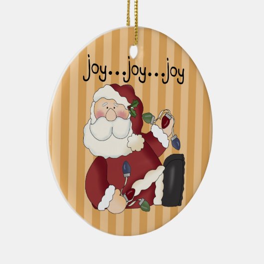 Joy Joy Santa Ornament (Rechts)