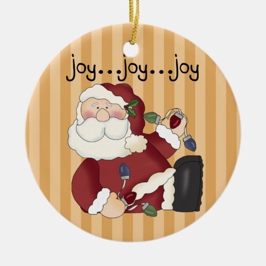 Joy Joy Santa Ornament (Voorkant)