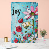 ** JOY Joyfull – Kleurrijke grillige bloemkunst Acryl Bord (Huwelijk)