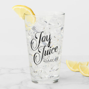 Joy Juice Script Adult Alcohol Humor met Naam Glas