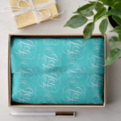 JOY Kalligrafie Lettering Bloeiende Aqua Blue Tissuepapier (Geschenk)