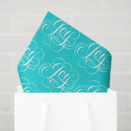JOY Kalligrafie Lettering Bloeiende Aqua Blue Tissuepapier