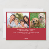 Joy Kardinaal Waterverf Foto Kerstmis Feestdagenkaart (Achterkant)