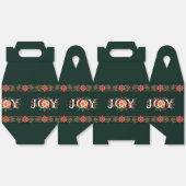 JOY kerst bloemenrand Bedankdoosjes (Ongevouwen)