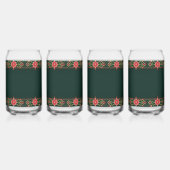 JOY kerst bloemenrand Blikvorm Glas (Achterkant)