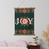 JOY kerst bloemenrand Hangend Wandkleed (Slaapkamer)