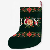 JOY kerst bloemenrand Kleine Kerstsok (Achterkant)