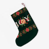 JOY kerst bloemenrand Kleine Kerstsok (Achterkant (Hangend))