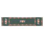 JOY kerst bloemenrand Korte Tafelloper (Horizontaal)