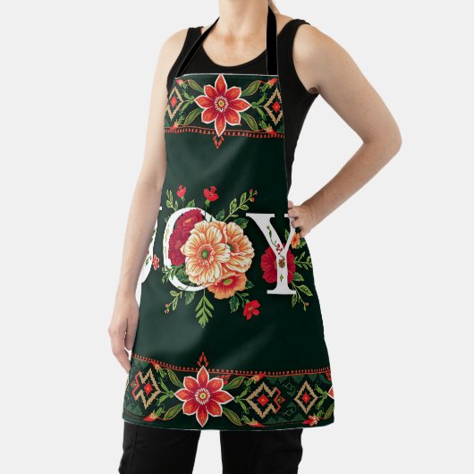 JOY kerst bloemenrand Schort (Insitu)