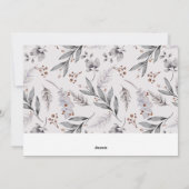 'JOY' Kerst Botanische Krans Kerstkaart (Achterkant)