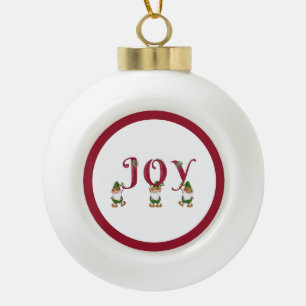 JOY Kerst Elfen houden Brieven Keramische Bal Ornament