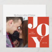 JOY Kerst Foto Kaarten / Feestdagen (Voorkant / Achterkant)