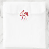 JOY Kerst Ronde Sticker (Tas)