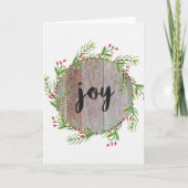 Joy - Kerst Wenskaart Feestdagen Kaart (Voorkant)