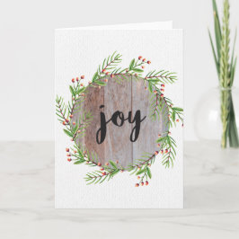 Joy - Kerst Wenskaart Feestdagen Kaart