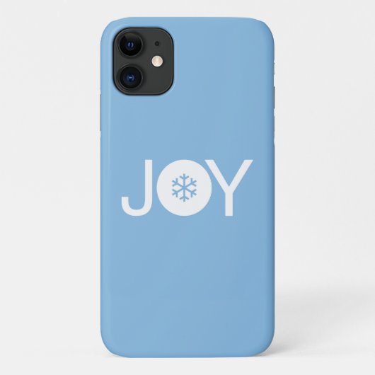 Joy Kerstblauw iPhone 11 Hoesje (Achterkant)