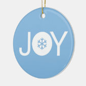 Joy kerstblauw Ornament (Links)