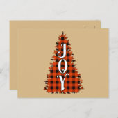 Joy kerstboom briefkaart (Voorkant / Achterkant)
