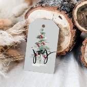 Joy kerstboom cadeaulabel