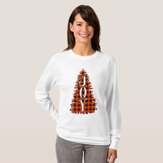 Joy kerstboom t-shirt (Voorkant volledig)