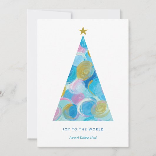 Joy kerstboomkaart - Bliss Aankondiging (Voorkant)