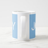Joy kerstcadeau Blue Coffee-Mok Grote Koffiekop (Achterkant)