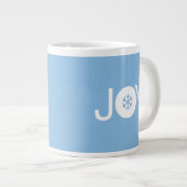 Joy kerstcadeau Blue Coffee-Mok Grote Koffiekop (Voorkant rechts)
