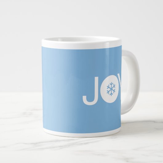 Joy kerstcadeau Blue Coffee-Mok Grote Koffiekop (Voorkant rechts)