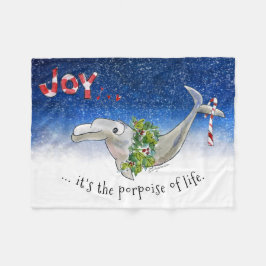 Joy Kerstdolphin Porpoise of Life Stars Fleece Deken