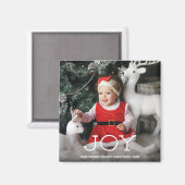 "JOY" kerstelegante luxe foto's op maat + tekst Magneet (Voorkant / Achterkant)